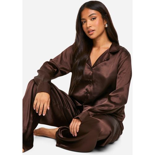 Petite" - Ensemble De Pyjama Satiné - 34 - boohoo - Modalova