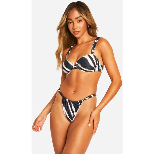 Bikini À Imprimé Abstrait - 34 - boohoo - Modalova