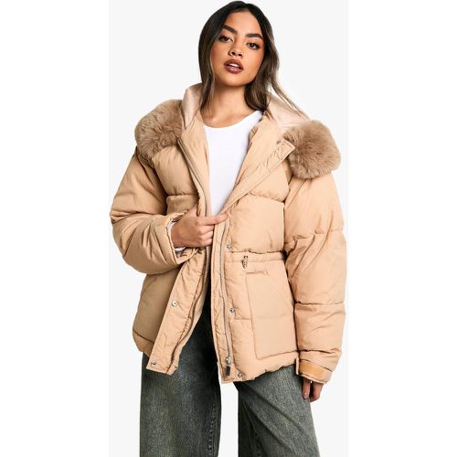 Parka Matelassée À Capuche En Synthétique - 38 - boohoo - Modalova