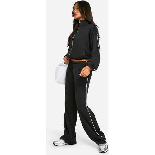 Jogging Droit Taille Basse En Maille - L - boohoo - Modalova