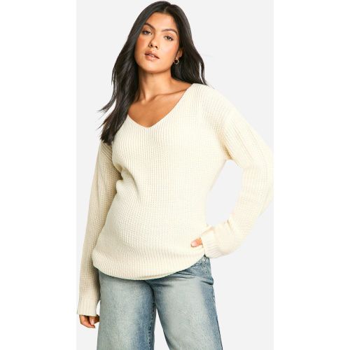 Maternité - Pull De Grossesse Basique À Col V - S - boohoo - Modalova