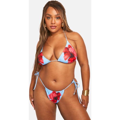 Grande Taille - Ensemble De Bikini Fleuri - 56 - boohoo - Modalova