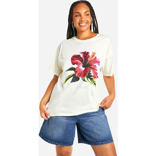 Plus" Hawaii Flower Oversized T-Shirt - boohoo - Modalova