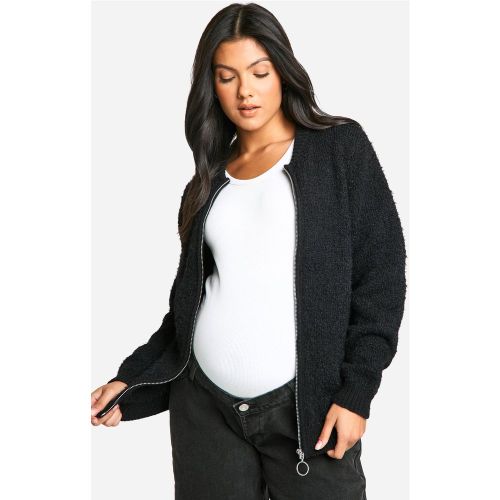 Maternité - Bomber De Grossesse En Maille Douce - S - boohoo - Modalova
