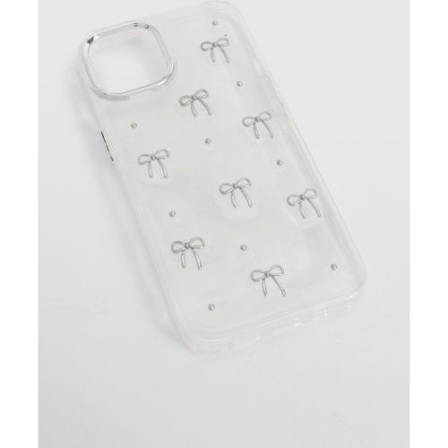 Coque De Téléphone À Nœud Et Perle - Iphone 11 - boohoo - Modalova