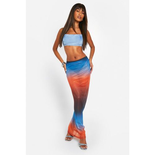 Jupe Longue En Mesh - 34 - boohoo - Modalova