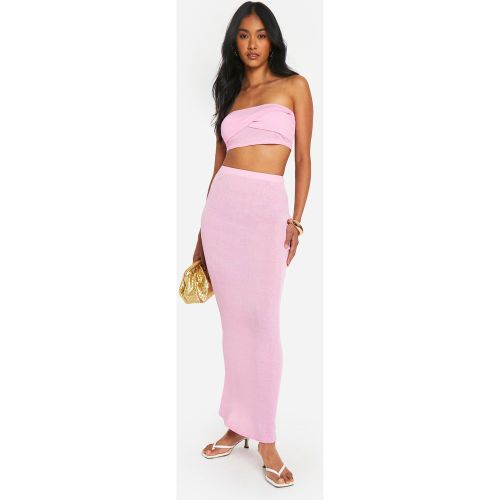 Jupe Longue Torsadée À Imprimé Bandeau - 40 - boohoo - Modalova