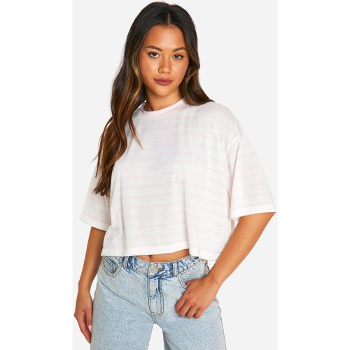 T-Shirt Oversize Rayé - 34 - boohoo - Modalova