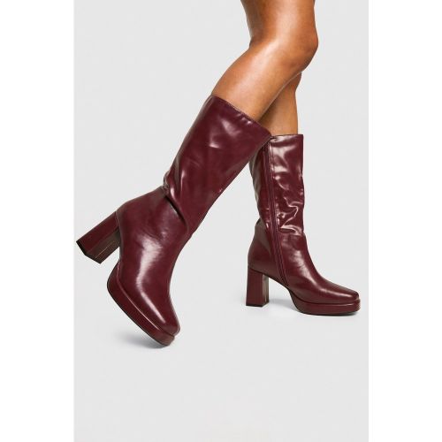 Bottes Hautes À Plateforme - 38 - boohoo - Modalova