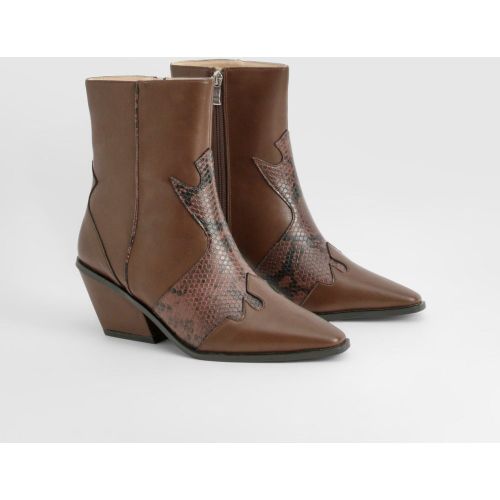 Bottines Western Serpent - Pointure Large - 37 - boohoo - Modalova