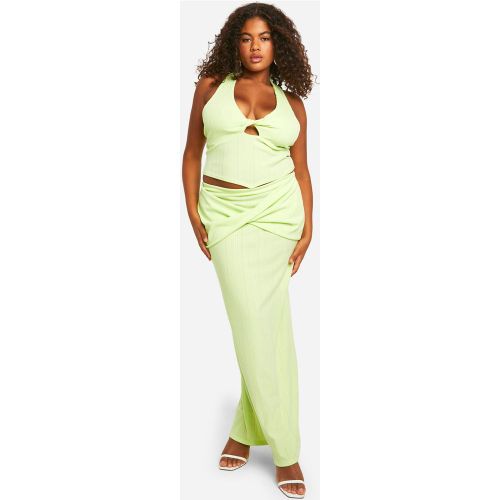 Grande Taille - Ensemble Avec Top Torsadé Et Jupe - 44 - boohoo - Modalova