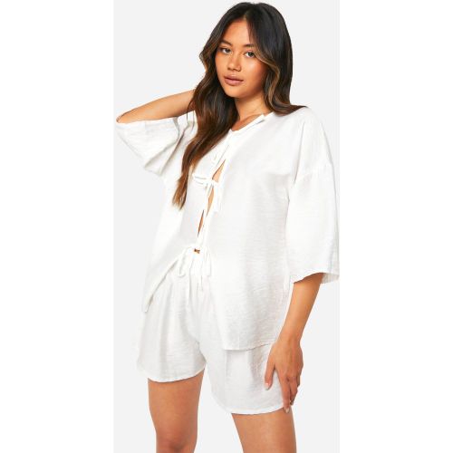 Ensemble Avec Blouse À Manches Larges Et Short - 34 - boohoo - Modalova