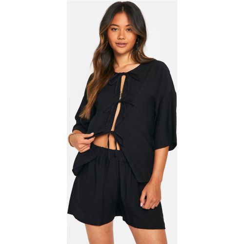 Ensemble Avec Blouse À Manches Larges Et Short - 34 - boohoo - Modalova