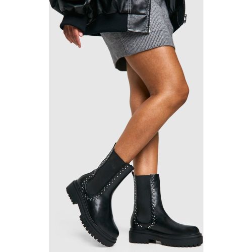 Bottines Chelsea Cloutées À Plateforme - 37 - boohoo - Modalova