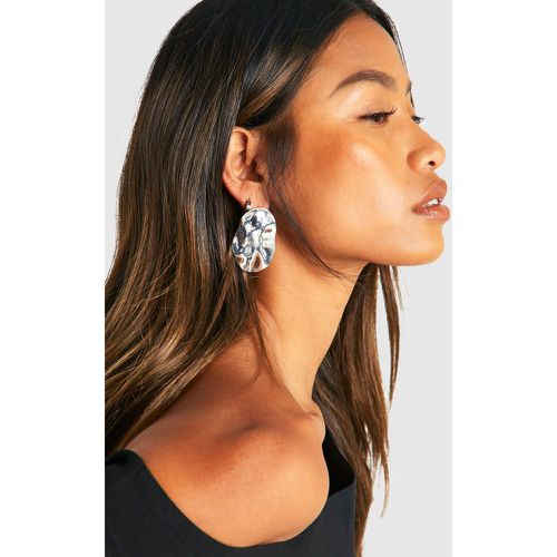 Boucles D'Oreilles Oversize À Imprimé Abstrait - One Size - boohoo - Modalova