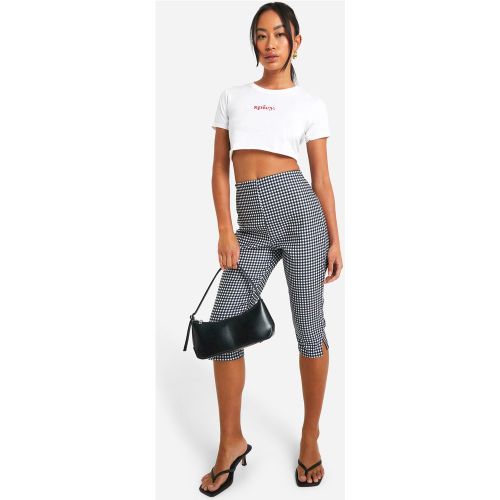 Pantalon Capri À Imprimé Vichy - 44 - boohoo - Modalova