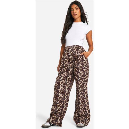 Maternité - Pantalon De Grossesse Large À Imprimé Léopard - 40 - boohoo - Modalova