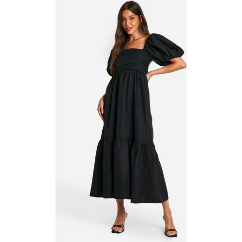 Robe Mi-Longue À Manches Bouffantes - 40 - boohoo - Modalova