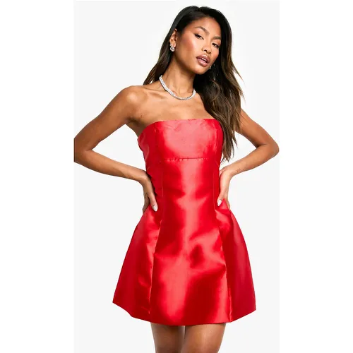 Mini Robe Bustier Satinée - 38 - boohoo - Modalova