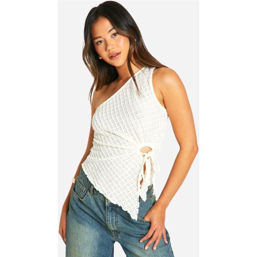 Top Asymétrique Texturé - 34 - boohoo - Modalova