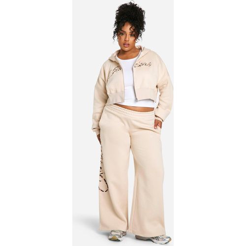 Grande Taille - Survêtement Oversize Zippé À Imprimé Léopard - 46 - boohoo - Modalova