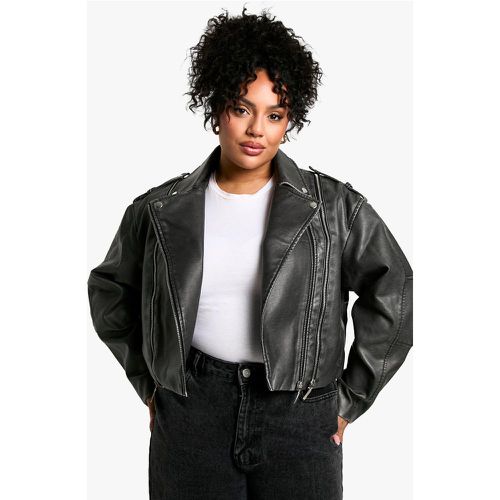 Grande Taille - Veste Biker - 46 - boohoo - Modalova