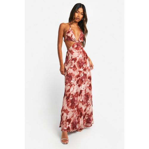 Robe Longue À Découpes Et Motif Jacquard - 42 - boohoo - Modalova