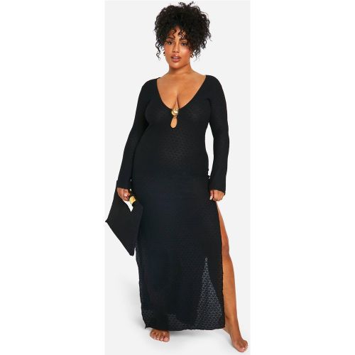 Grande Taille - Robe Longue De Plage Plissée - 44 - boohoo - Modalova