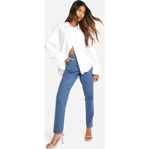 Jean Mom Cintré Basique Taille Haute - 36 - boohoo - Modalova