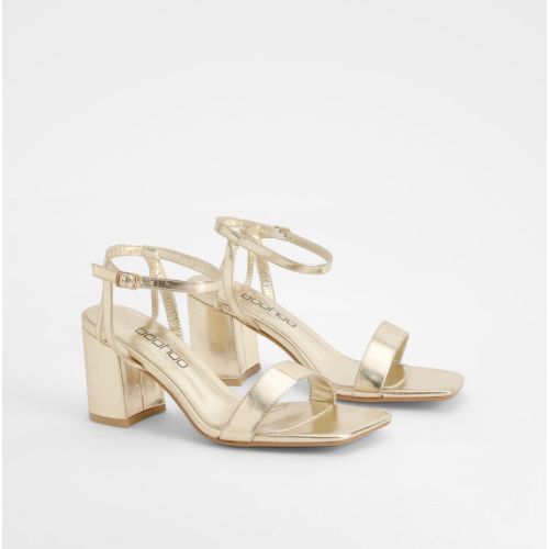 Chaussures À Bout Carré Et Talon Carré - 36 - boohoo - Modalova