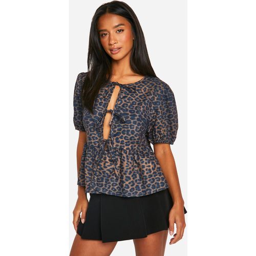 Petite" - Blouse Léopard Nouée - 36 - boohoo - Modalova