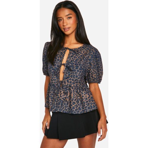 Petite" - Blouse Léopard Nouée - 34 - boohoo - Modalova