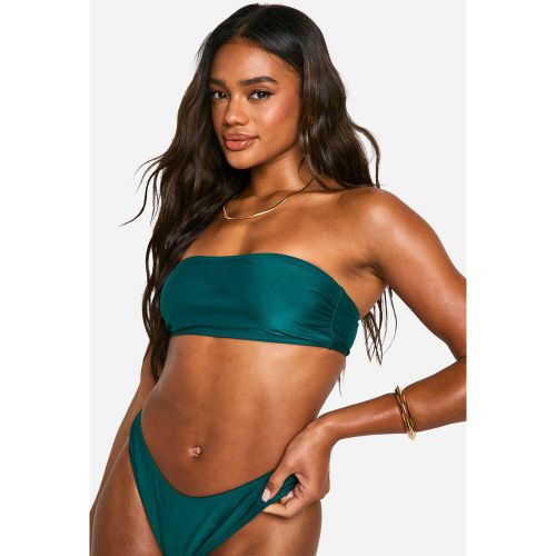 Haut De Maillot Bandeau - Vert Émeraude - 34, Vert Émeraude - boohoo - Modalova
