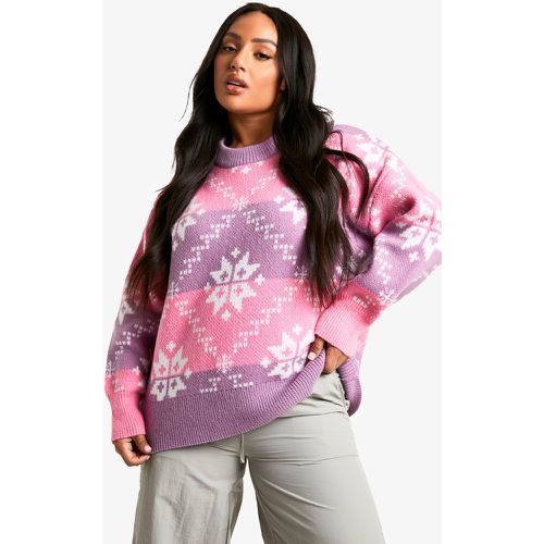 Plus" Premium Fairisle Oversized Knitted Jumper - 20/22 - boohoo - Modalova