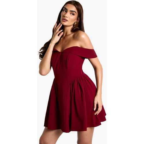 Robe Patineuse À Col Bateau - 38 - boohoo - Modalova