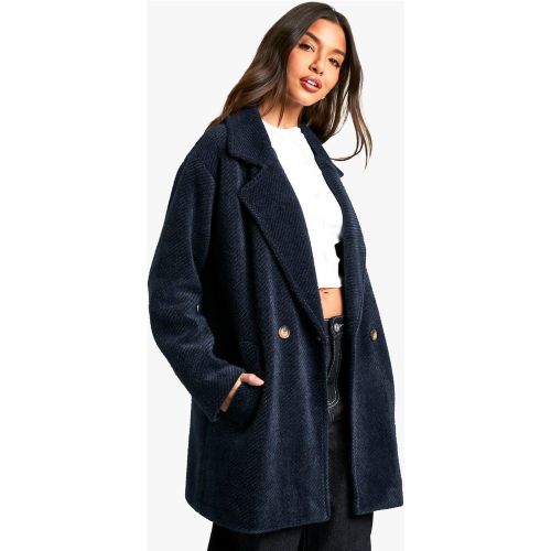 Manteau Croisé Texturé - 36 - boohoo - Modalova