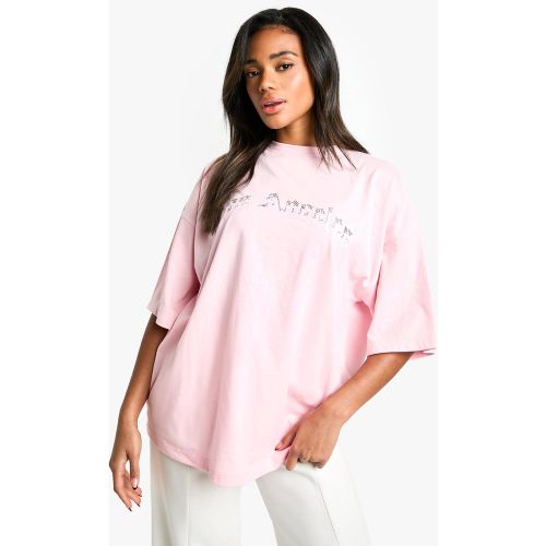 T-Shirt Oversize À Slogan Los Angeles - S - boohoo - Modalova