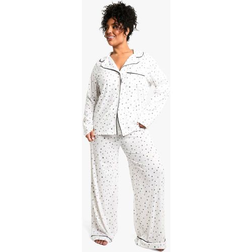 Grande Taille - Ensemble De Pyjama À Imprimé Étoiles - 44 - boohoo - Modalova