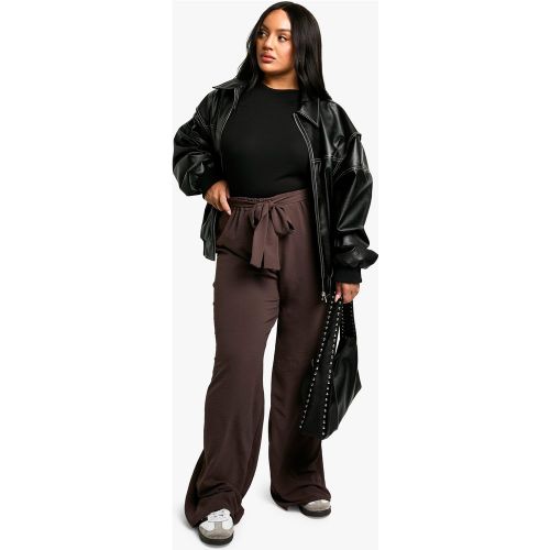 Grande Taille - Pantalon Large Texturé À Ceinture - 44 - boohoo - Modalova