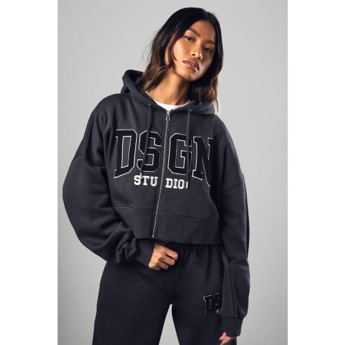 Sweat À Capuche Zippé En Tissu Éponge - S - boohoo - Modalova