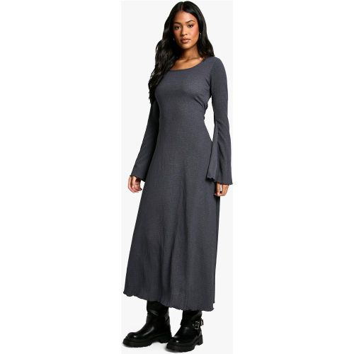 Tall" - Robe Mi-Longue Côtelée À Col Carré - 34 - boohoo - Modalova