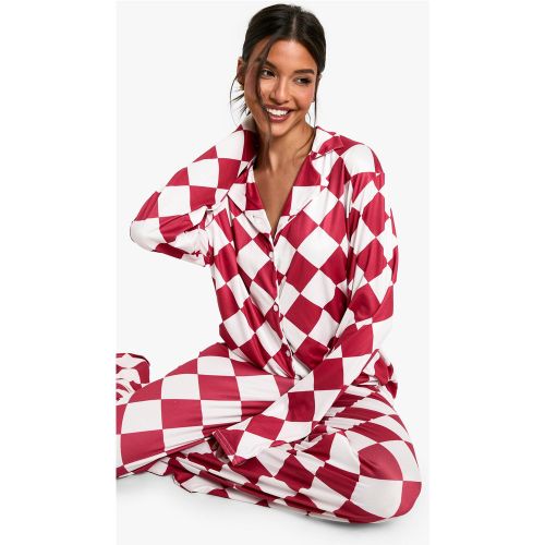 Ensemble En Jersey Avec Chemise À Carreaux Et Pantalon - 36 - boohoo - Modalova