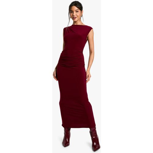 Robe Mi-Longue Froncée À Manches Capées - 40 - boohoo - Modalova