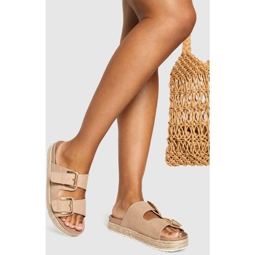 Claquettes En Synthétique À Nœud - Pointure Large - 39 - boohoo - Modalova