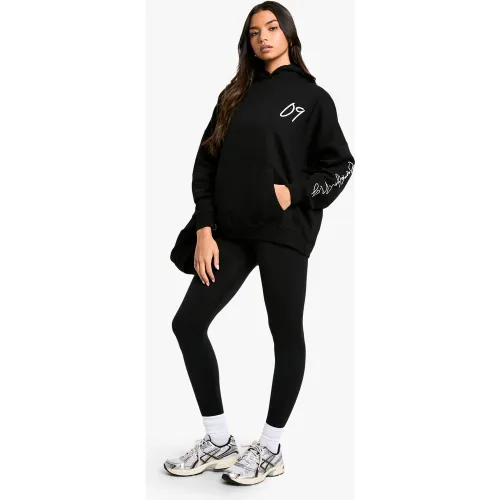 Sweat À Capuche Oversize À Slogan 09 New York - S - boohoo - Modalova