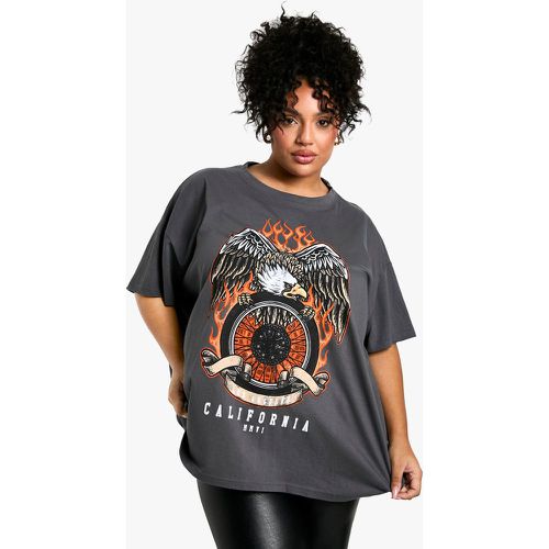 Grande Taille - T-Shirt Oversize À Imprimé Los Angeles - 46 - boohoo - Modalova