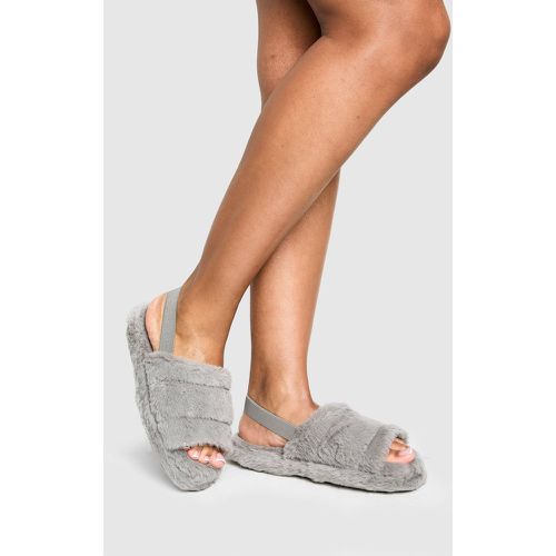 Chaussons En Synthétique Avec Bride À La Cheville - M - boohoo - Modalova