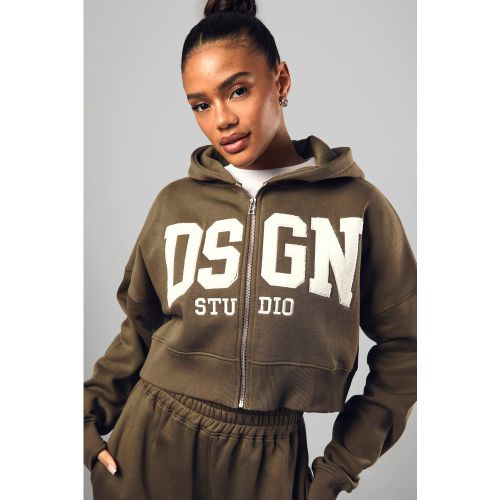 Sweat À Capuche Oversize Zippé En Tissu Éponge - S - boohoo - Modalova