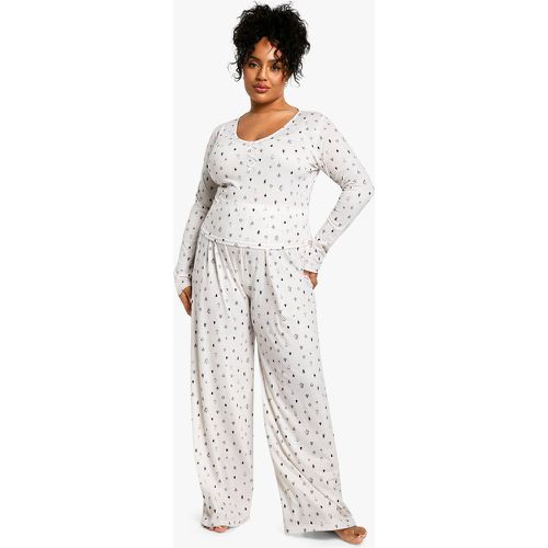 Grande Taille - Ensemble De Pyjama À Nœud - 46 - boohoo - Modalova