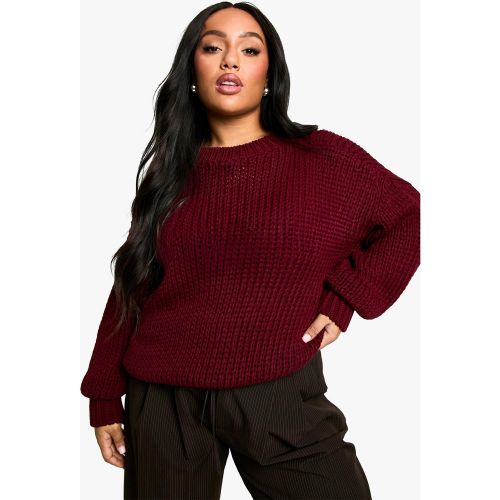 Grande Taille - Pull Oversize À Col Ras Du Cou - 44 - boohoo - Modalova
